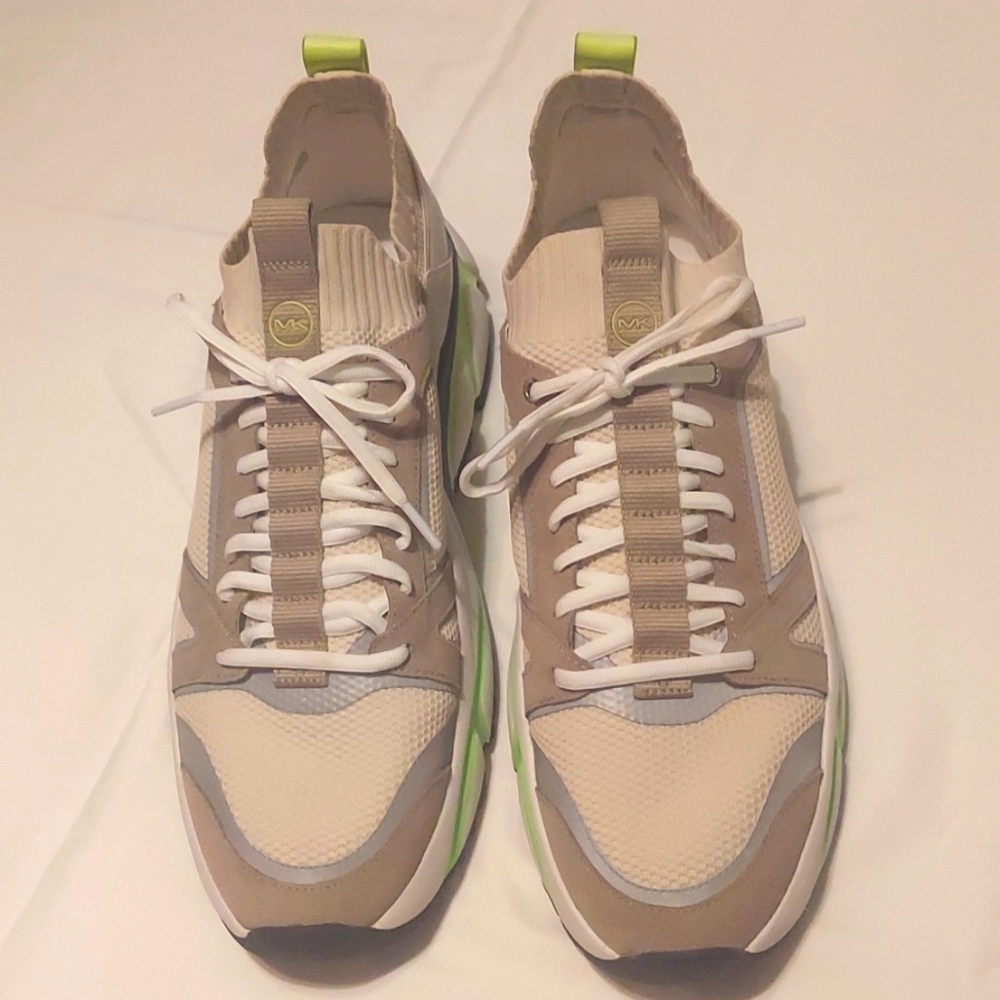 Michael Kors Men's  Lucas knit and  leather  Sneakers. Sz.13M